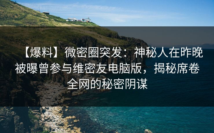 【爆料】微密圈突发：神秘人在昨晚被曝曾参与维密友电脑版，揭秘席卷全网的秘密阴谋