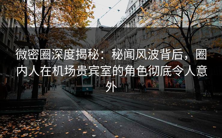 微密圈深度揭秘：秘闻风波背后，圈内人在机场贵宾室的角色彻底令人意外
